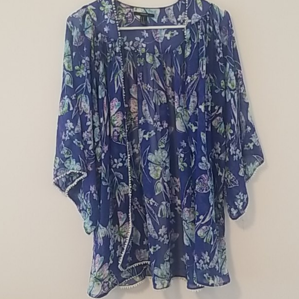 Sheer Floral Kimono